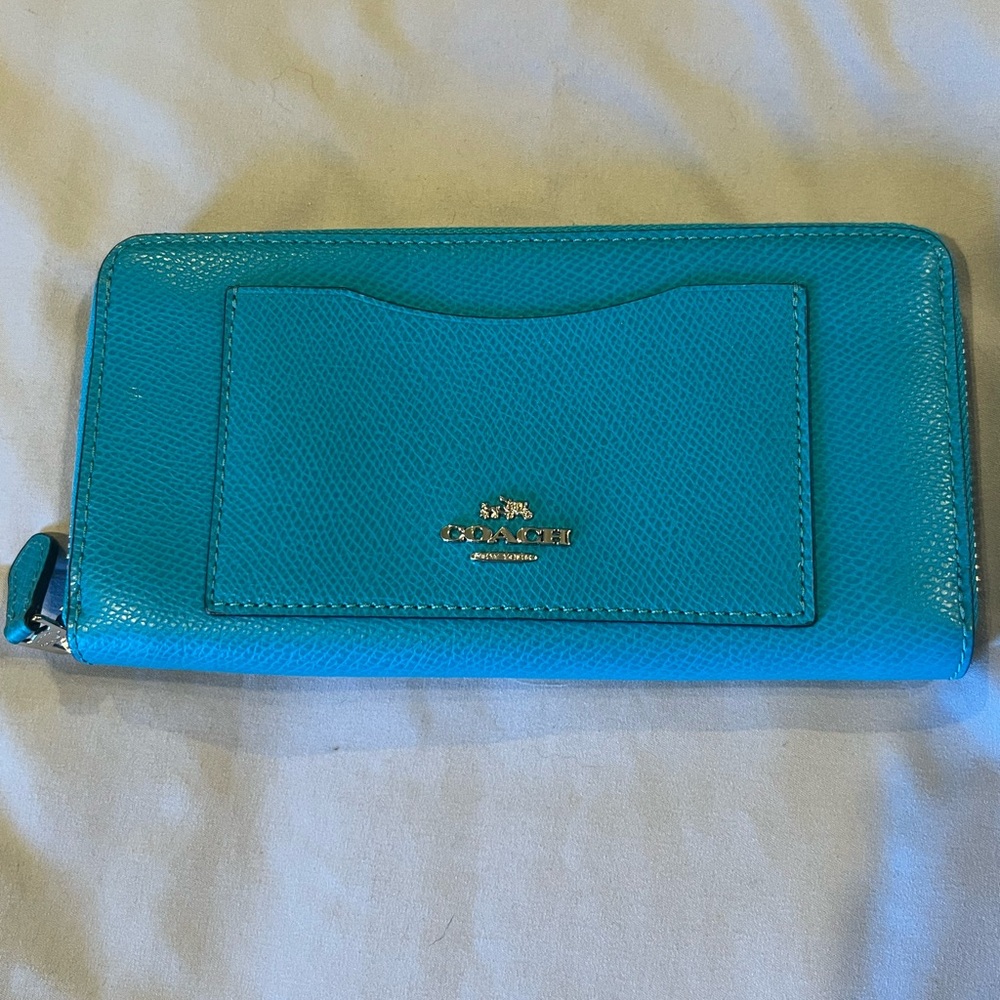 Coach Turquoise Leather Wallet